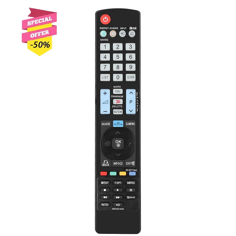 

AKB72914048 Remote Control For LG TV 42PW350 50PW350 32LW4500 42LW4500 42LW5400 47LW4500 55LW4500 42LW5400-ZA BM-LDS201