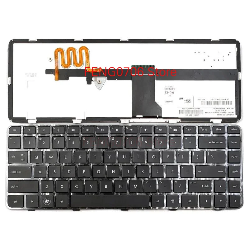 F nuevo para HP Pavilion DV5-2074DX DV5-2075NR DV5-2077CL DV5-2080 DV5-2100 DV5-2112br DV5-2114 teclado del ordenador portátil-con retroiluminación