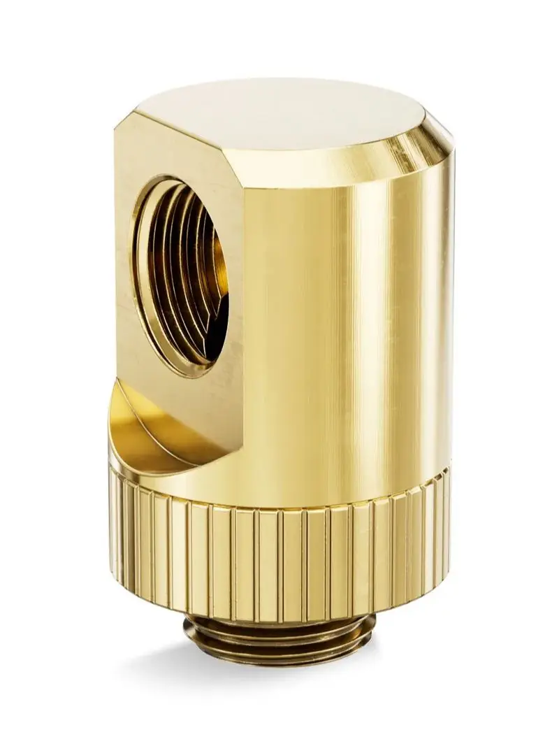 EK-Quantum Torque series gold adapter fittings, G1/4 thread, pure copper, Computer water cooling accessories