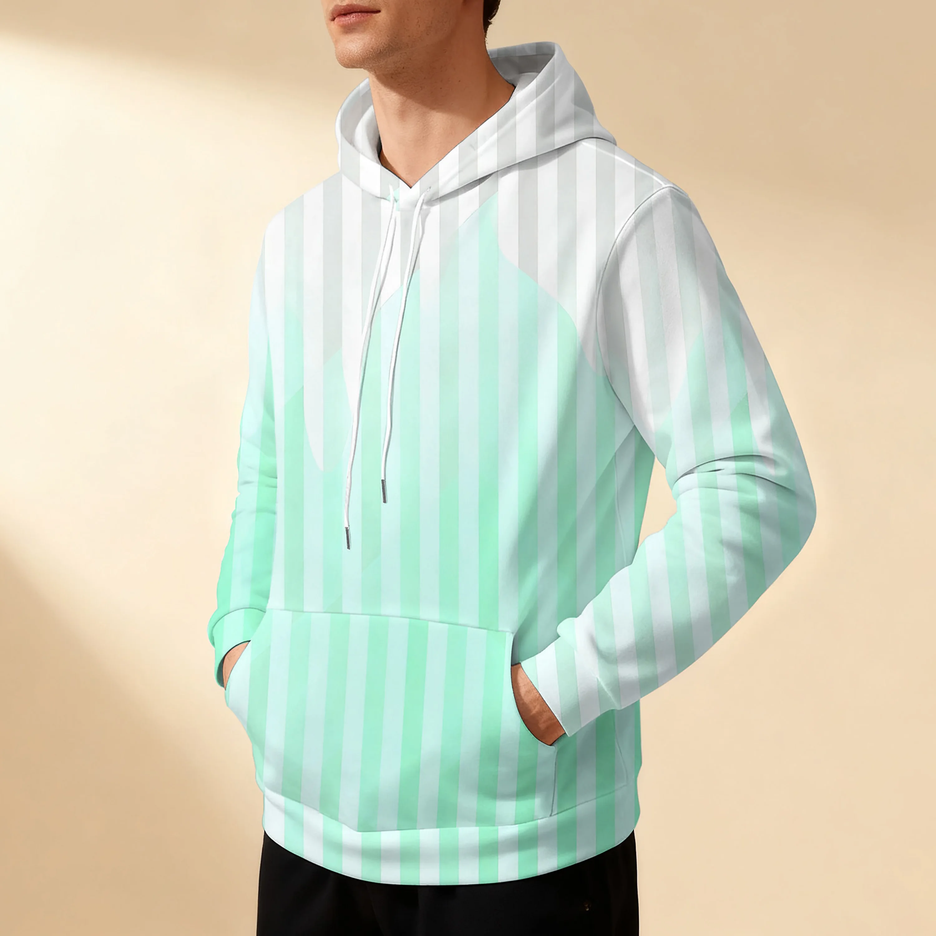 

Новая мужская модная толстовка с капюшоном, принт нестандартной формы, модный уличный стиль, универсальность для повседневной носки.