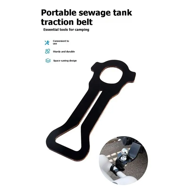 NEW HOT In Stock-Foldable Tow Bag, Heavy Duty Leakproof Sewage Tank Trailer, RV Waste Water Tank Towing Strap Portable