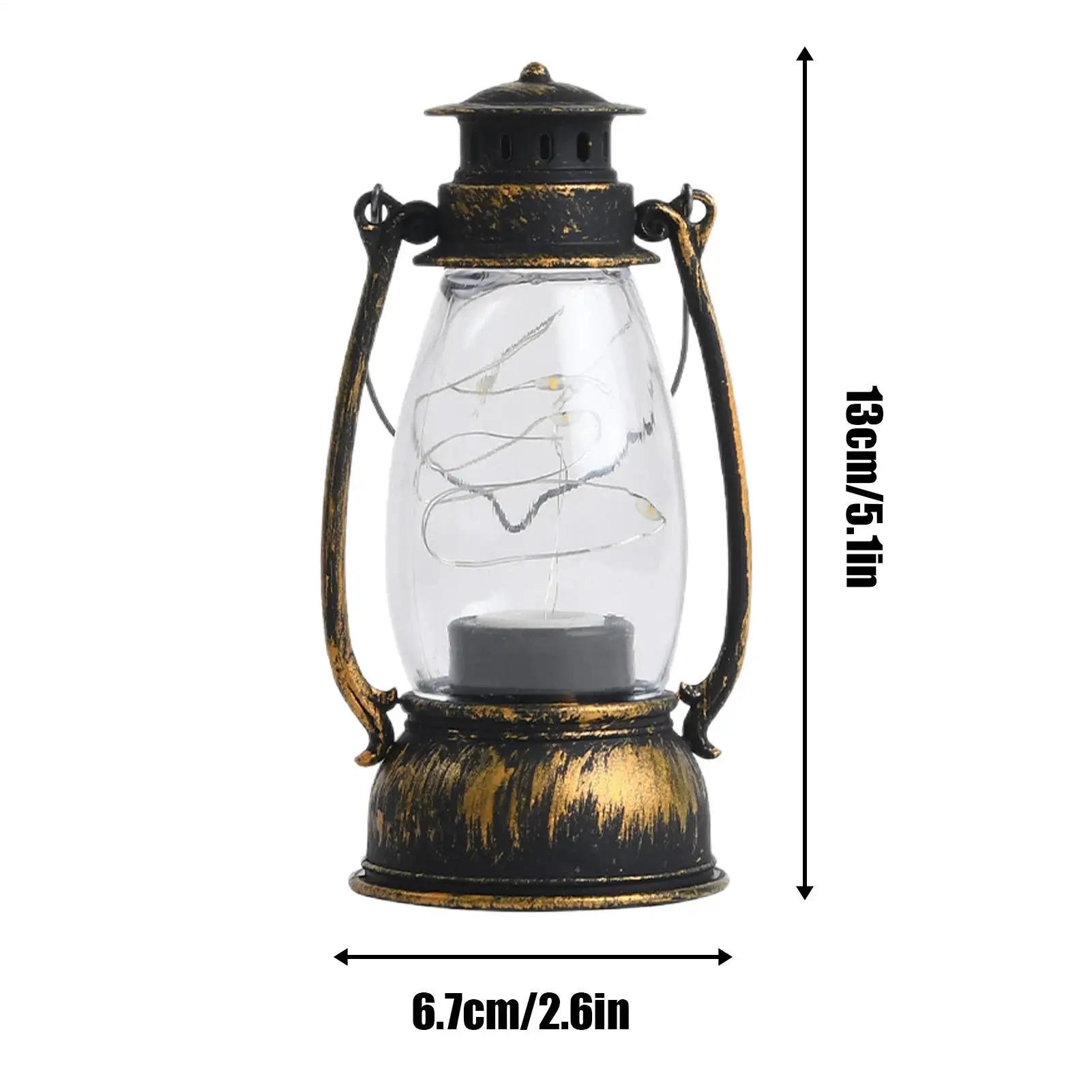 Christmas Electronic Candles Lantern Battery Lanterns Decorative Retro LED Small Horse Lights Flame Flickering Lights - view 6