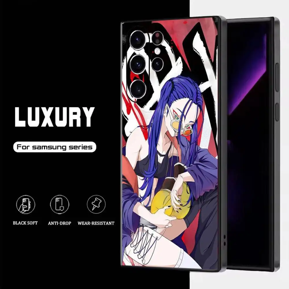 Custodia per telefono artista A-Ado per Samsung S25, S24, S23, S22, S21, S20, S10, Ultra, Plus, Lite, FE, Cover morbida in silicone nero