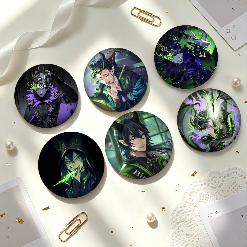 T-Twisted-Wonderland Malleus Draconia  25mm 32mm 44mm 58mm 75mm Brooches Badges Pins for Accessories Gift