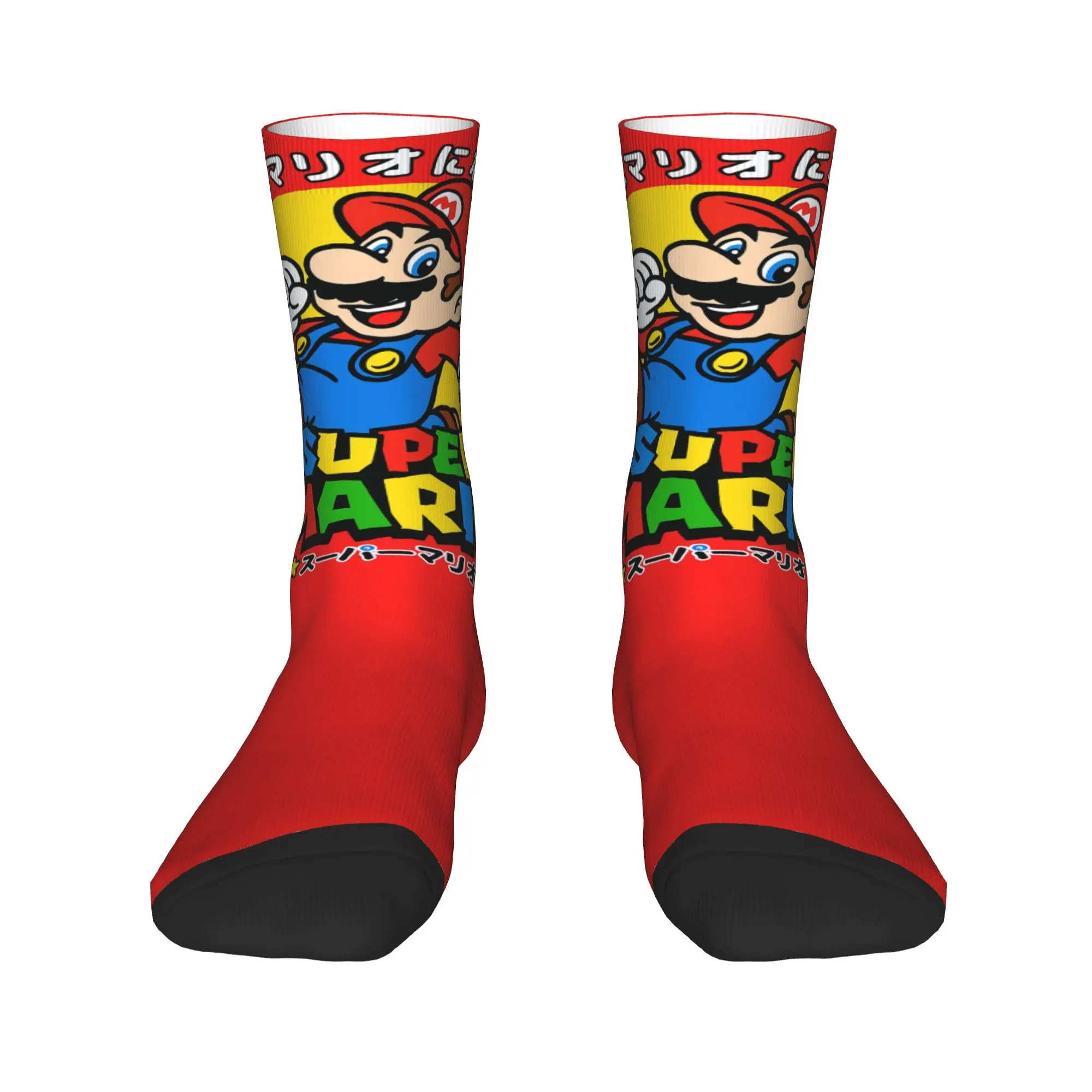 جوارب ماريوس جيم، جوارب جرافيك غير قابلة للانزلاق، جوارب رجالية دافئة وناعمة للربيع، جوارب تزلج حديثة