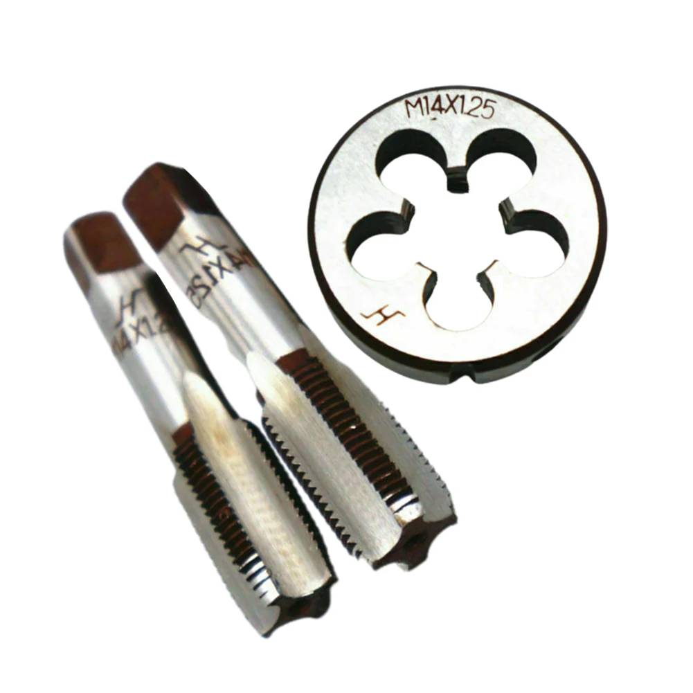 

Практичный набор метчиков и плашек (3 шт.), правосторонние, из быстрорежущей стали, M14X1.25мм, новые, полезные для различных применений