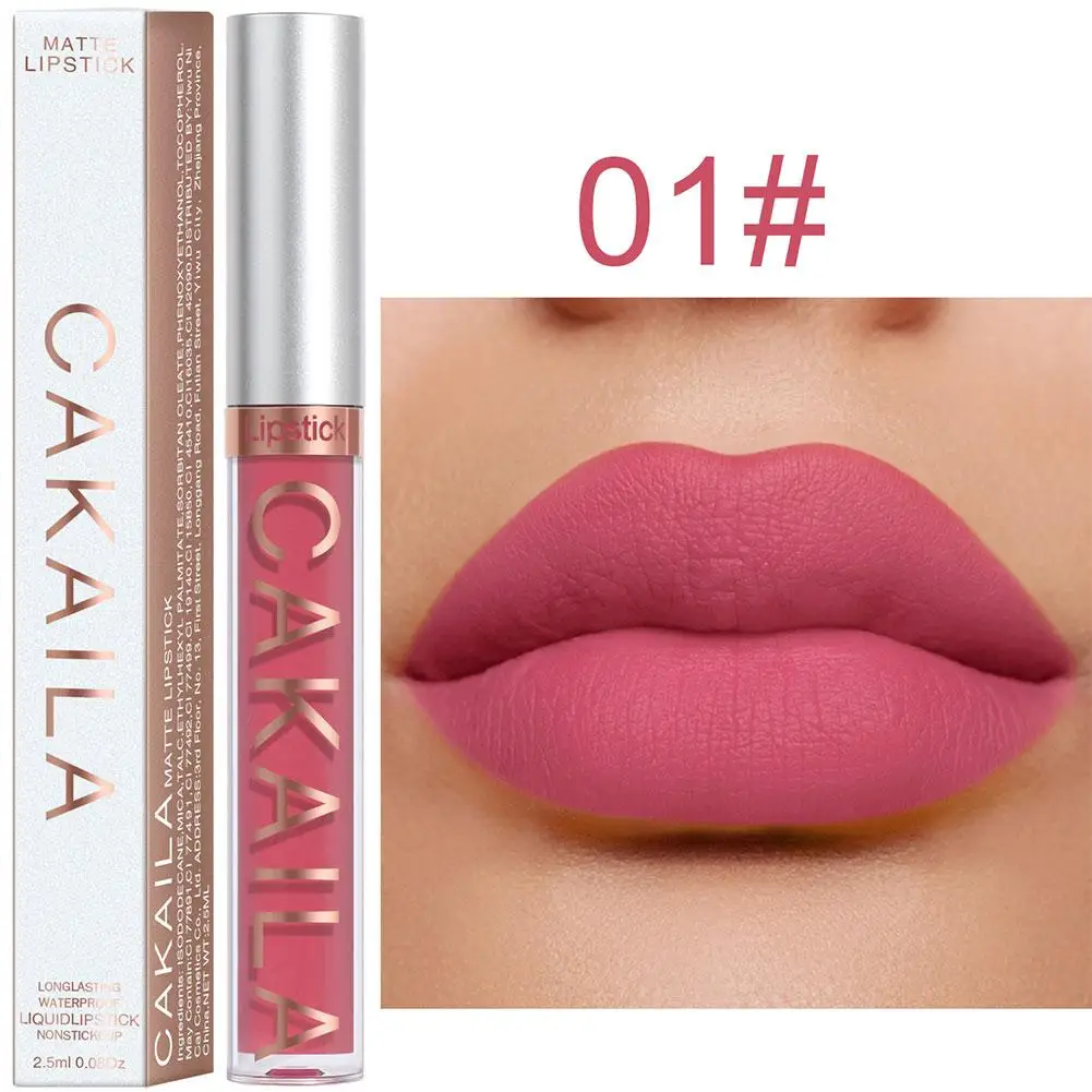 Sexy Long Lasting Velvet Matte Lip Gloss Liquid Lipstick Lip Makeup Women Beauty Red Nonstick Cup Waterproof Lip Gloss