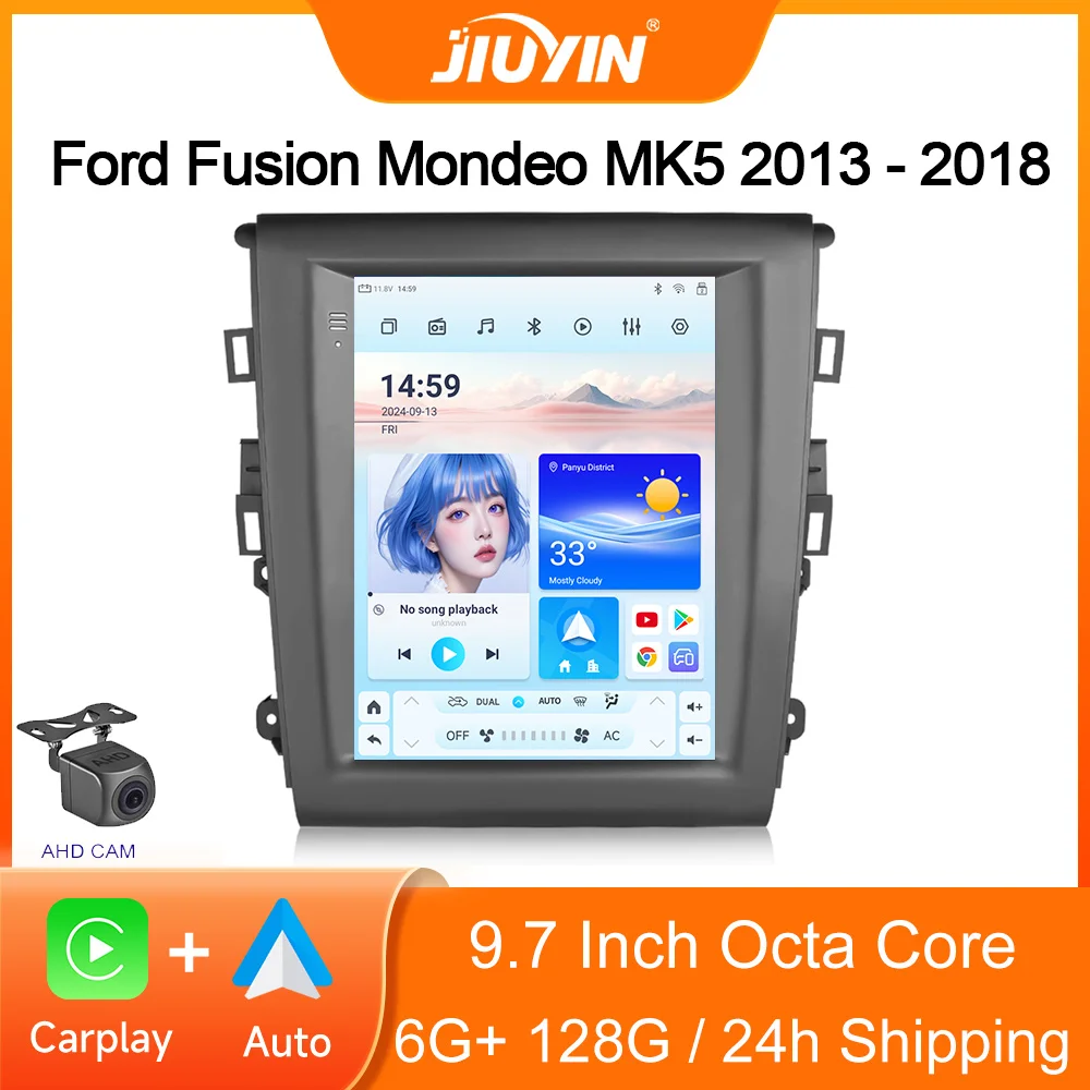 

9.7 inch Android 12 For Ford Fusion Mondeo MK5 2013 - 2018 Car Radio Multimedia Video Player Navigation GPS 4G Wireless Carplay