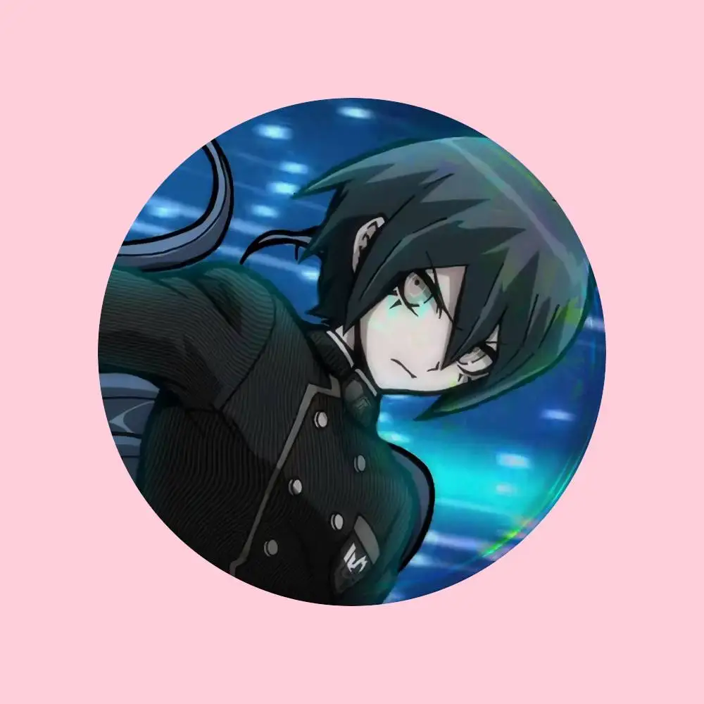 Coole H-Shuichi Saihara-W Abzeichen 25 32 44 58 75 mm Runde Cosplay-Pins Taschendekoration Fans Sammlerstücke Freunde Geschenke Brosche Souvenir – Detail 10