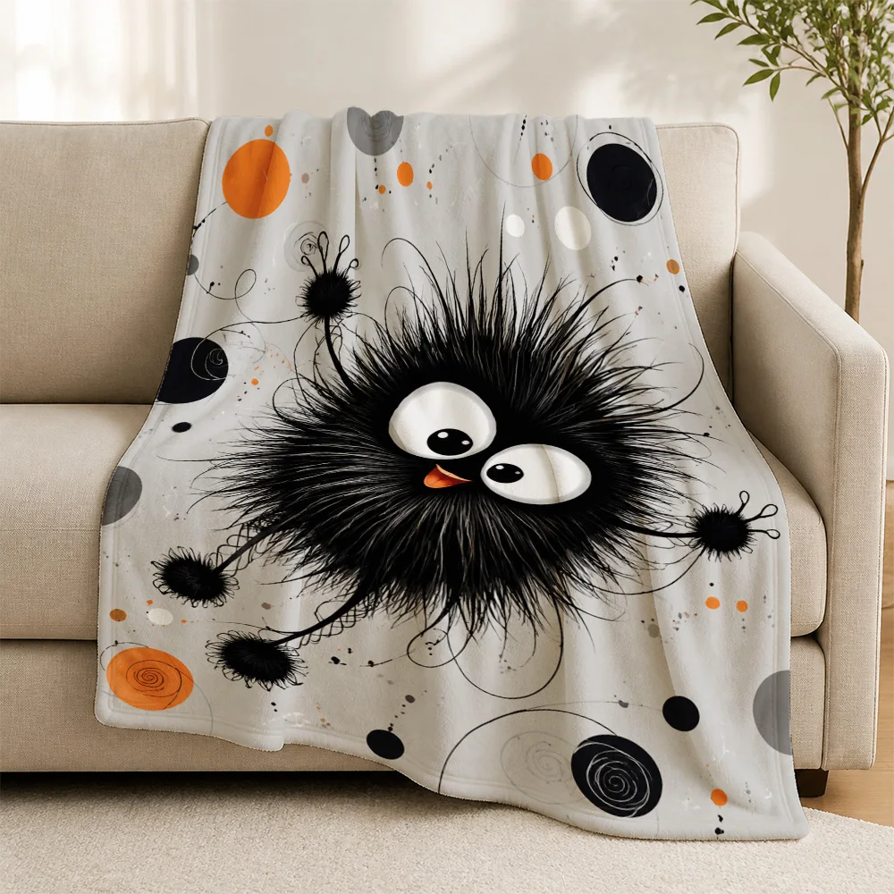 Novelty Cartoon Throw Blanket for Couch Home Decor Cozy Throw Sofa Bed Blanket Cute Fun Graphic Design Unique Comfort Gift
