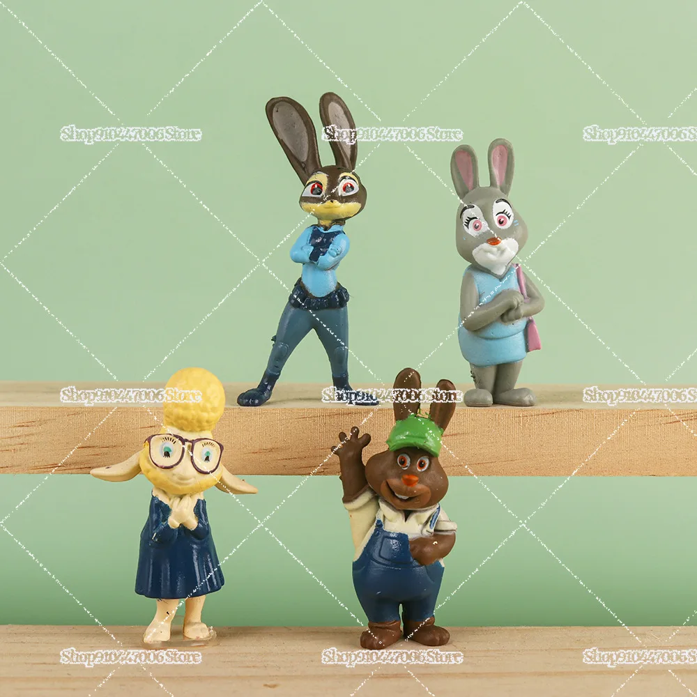 12개 세트 주토피아 2: 비유인류의 부상 애니메이션 액션 피규어 케이크 장식품 동물 미니어처 풍경 선물