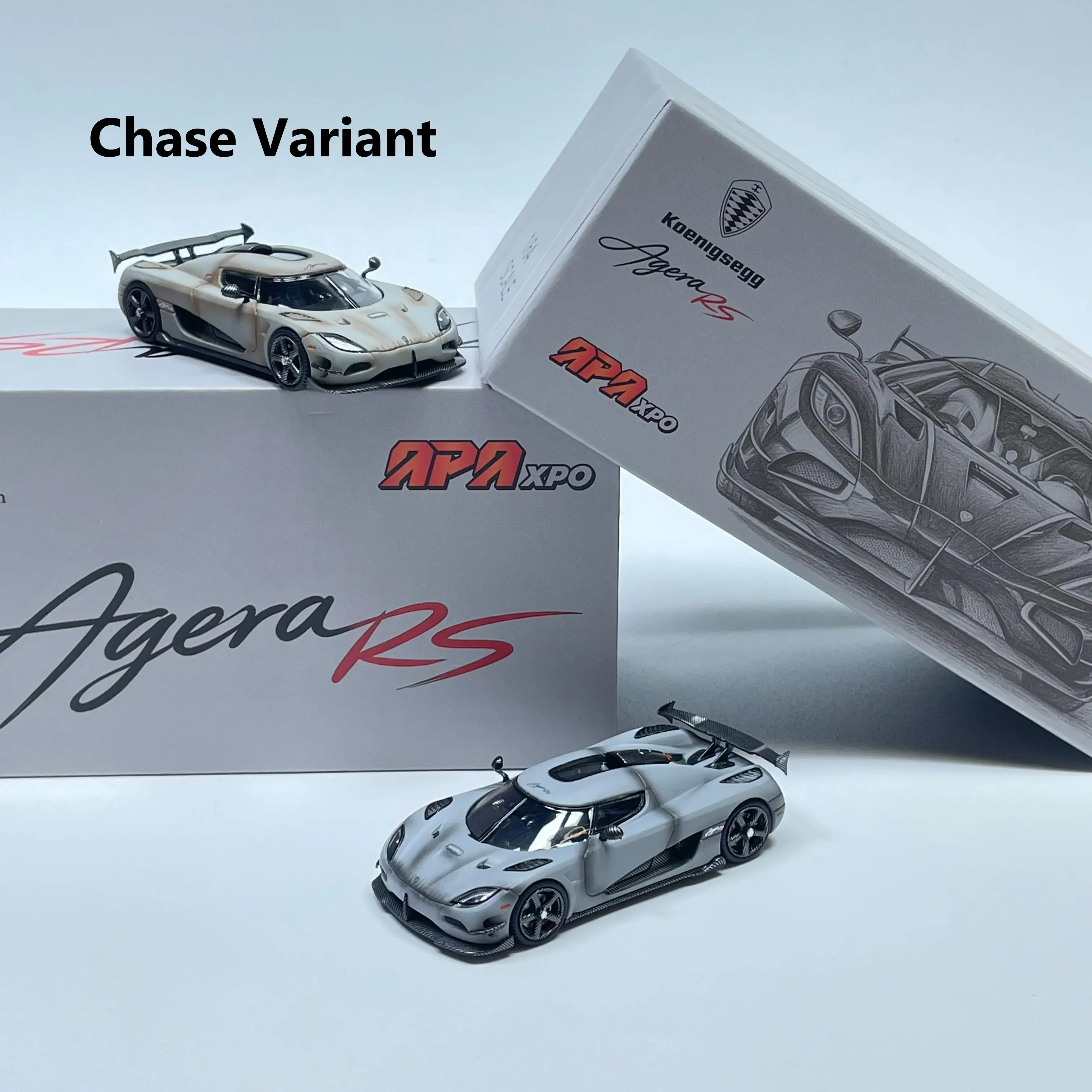 CE 1:64 Agera RS Battle Grey APAXPO Exclusive Alloy Diecast Model Car Collectible Gift