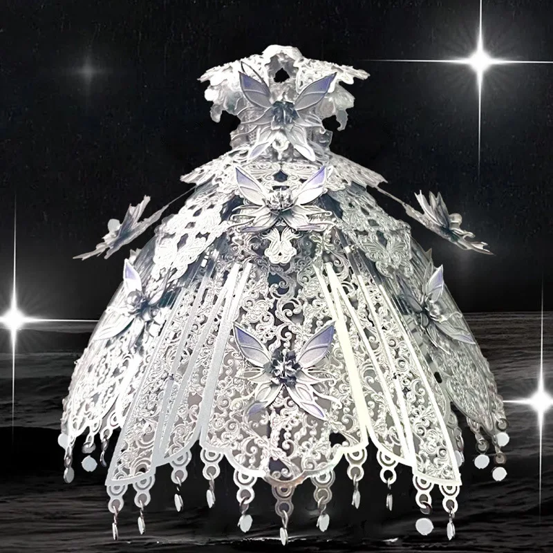 Silver Moon Dress Metal Jigsaw 3D Model Puzzle Assembly DIY Couple Gift Love Building Collection Gift