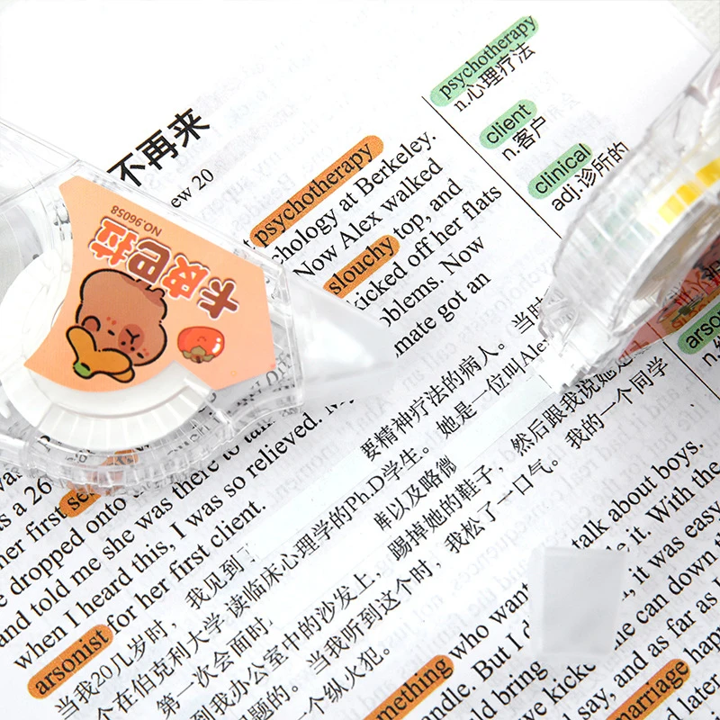 Cute Cartoon Durable Capybara Correction Tape Portable Large Capacity Correction Tape School Supplies Student Stationery