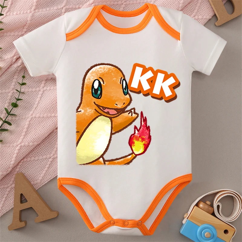 

MINISO Pocket Monster Bulbasaur Japanese Style Cloths 100% Cotton Bodysuit for Baby Onesie Jumpsuit for 0 To 12 Months Newborn