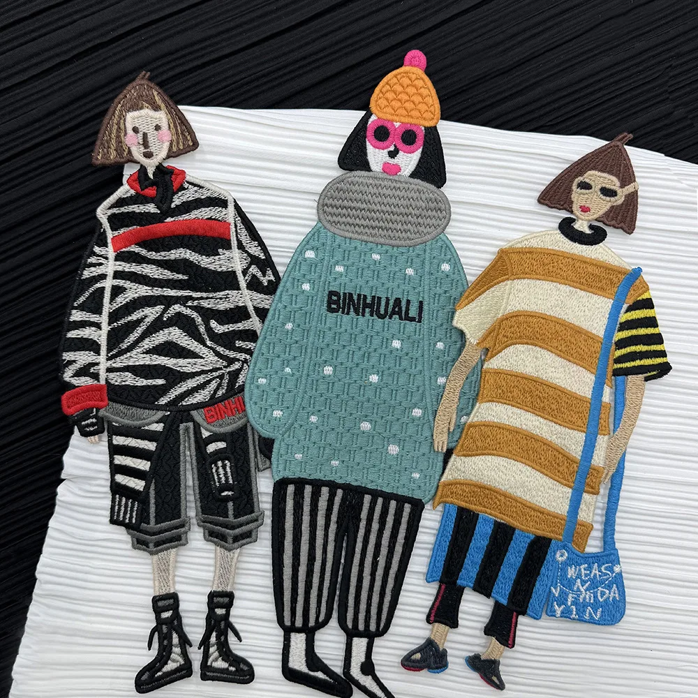 Fashion trend wear girls pattern short sleeve clothing accessories decorative patches