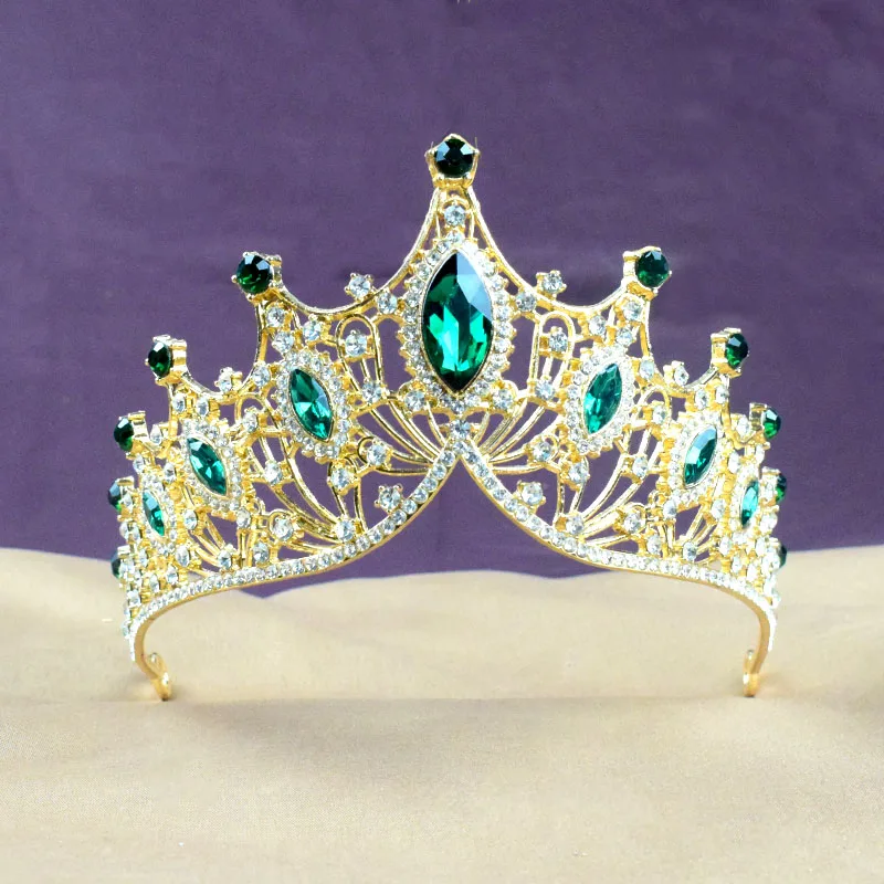 

Bridal Crown Baroque Vintage Princess Queen Headwear Crystal Tiara For Women Wedding Crown Hair Dress Accessories Jewelry