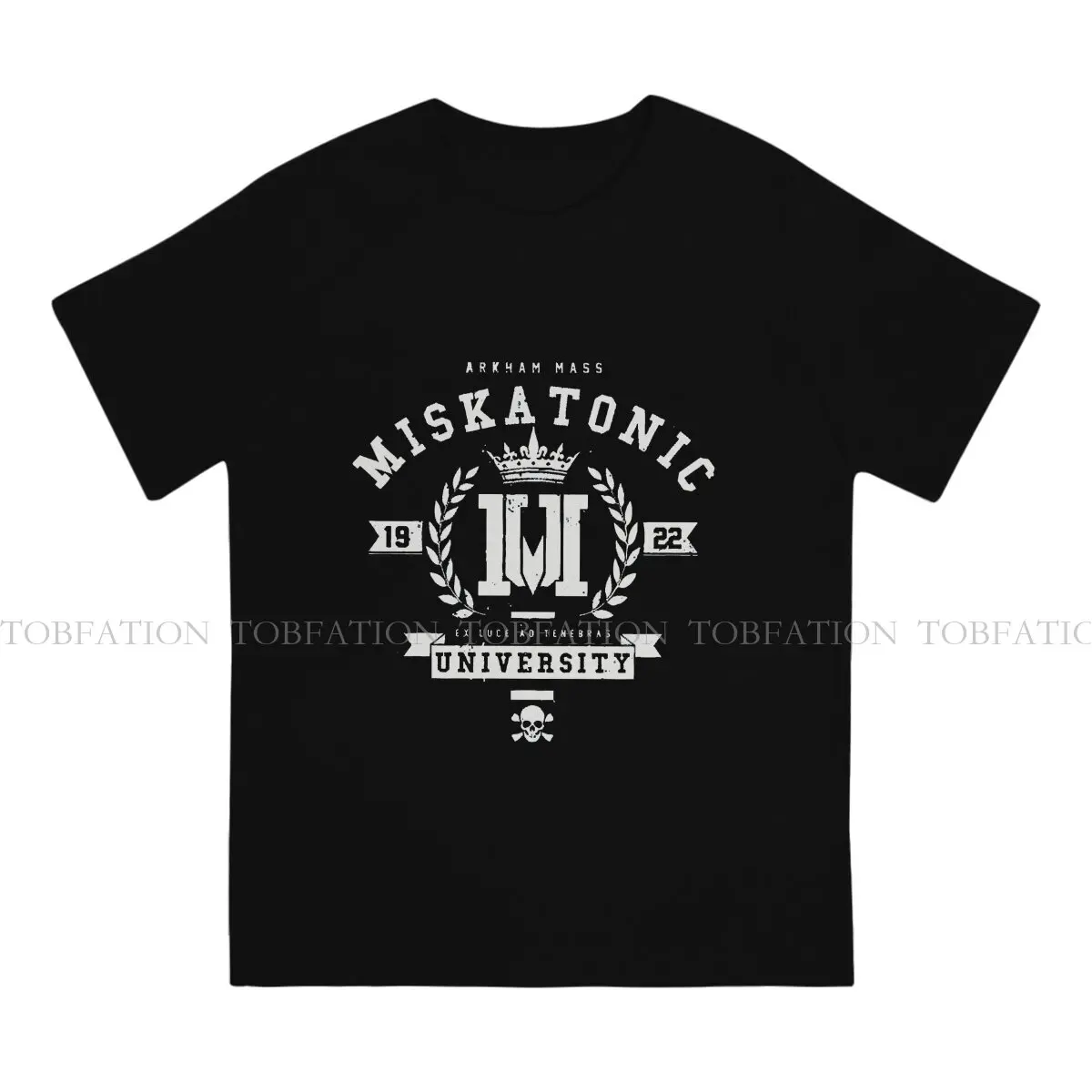 Miskatonic University TShirt for Men Arkham Mass Basic Casual Tee T Shirt Novelty New Design Loose