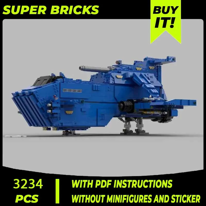 Popular Military Game Model Moc Building Bricks Thunderhawk Gunship Technology Blocks Gifts Christmas Toys DIY Sets Assembly