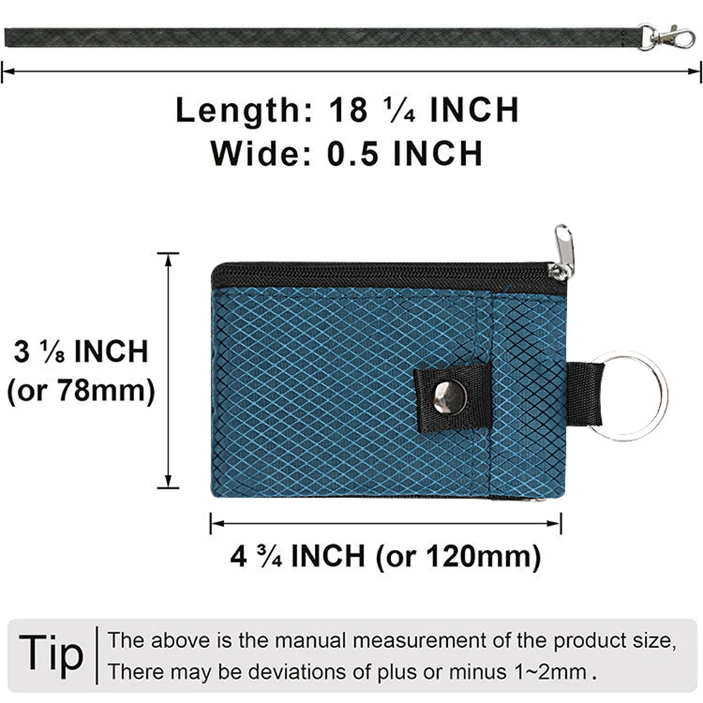 Pequeno Quadrado Claro Zipper Titular Do Cartão, RFID Bloqueio, Pendurado No Pescoço Bolsa, Saco De Passaporte De Viagem, Tecido Casual, Armazenamento