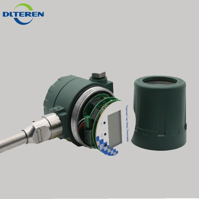 Oxygen (O2) in line thermal mass flowmeter 1/4 flow instruments insertion compact gas meter