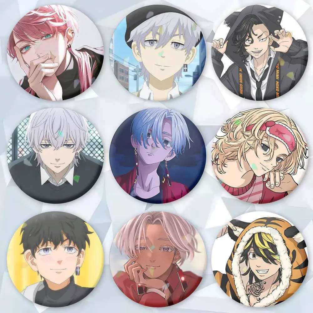 

T-Tokyo R-Revengers Badges Creative Tinplate Button PinsBrooch Badge Clothes Backpack