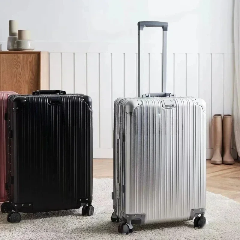 Aluminum-magnesium alloy Travel SuitcaseNew Style High Grade Mute Wheel 20/24/26/29 inch Trolley Rolling Luggage