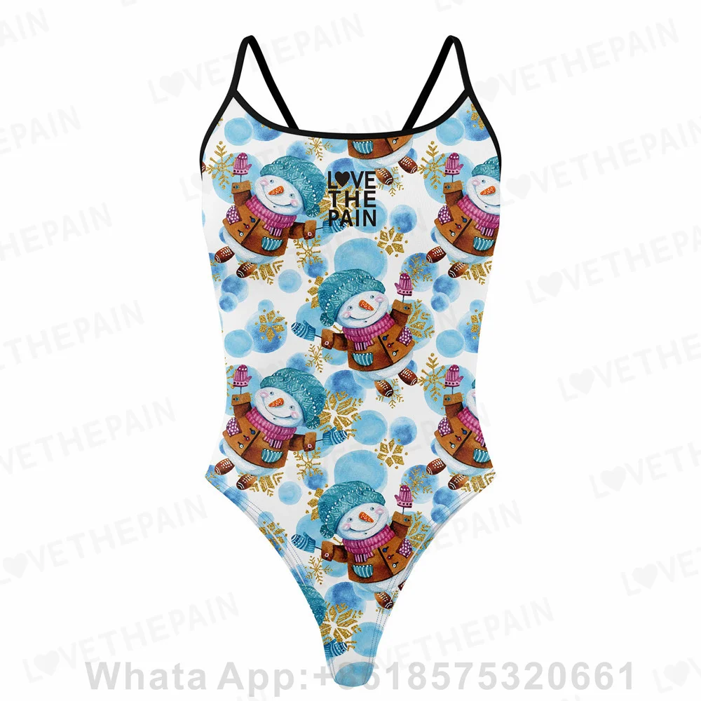 Love The Pain Women One-Piece Swimsuit Sexy Back Monokini 2023 Bathing Suits Beachwear Triathlon Functional Training Swimwear