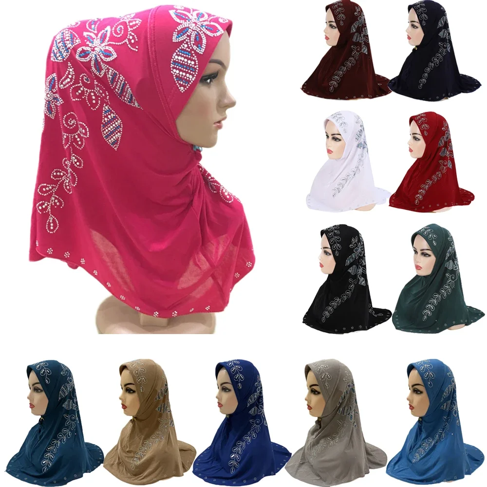 Hidżab muzułmański najwyższej jakości z dżetami Amira, chusta do modlitwy, szalik na głowę, islamskie szale, osłona głowy, turban, czapki, czepek, Ramadan