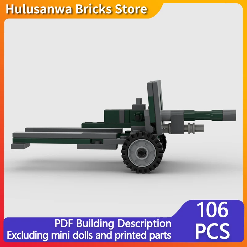 

Military Artillery Gun Model MOC Building Bricks War Equipment Modular Technology Gifts Holiday Assemble Children Toys Suit