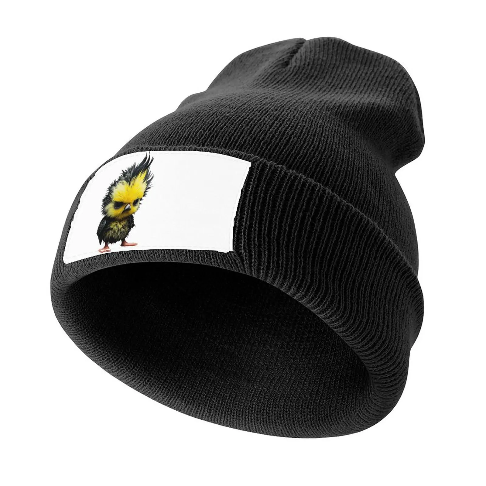 Cute Little Grumpy Baby Chick with an Attitude Knitted Cap birthday Luxury Hat Golf Wear Women Caps Men's