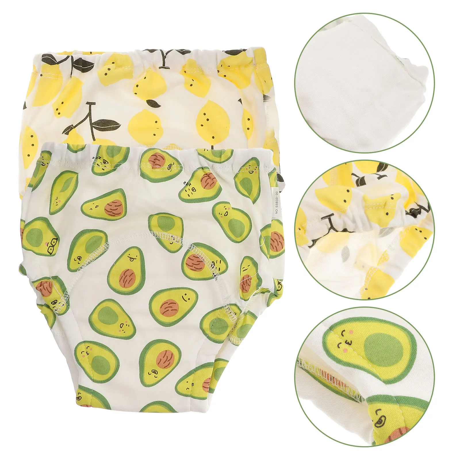 2 pezzi pantaloni da allenamento in cotone assorbente per bambini imbottiti biancheria intima da allenamento per bambini pannolini lavabili riutilizzabili per ragazze dei ragazzi