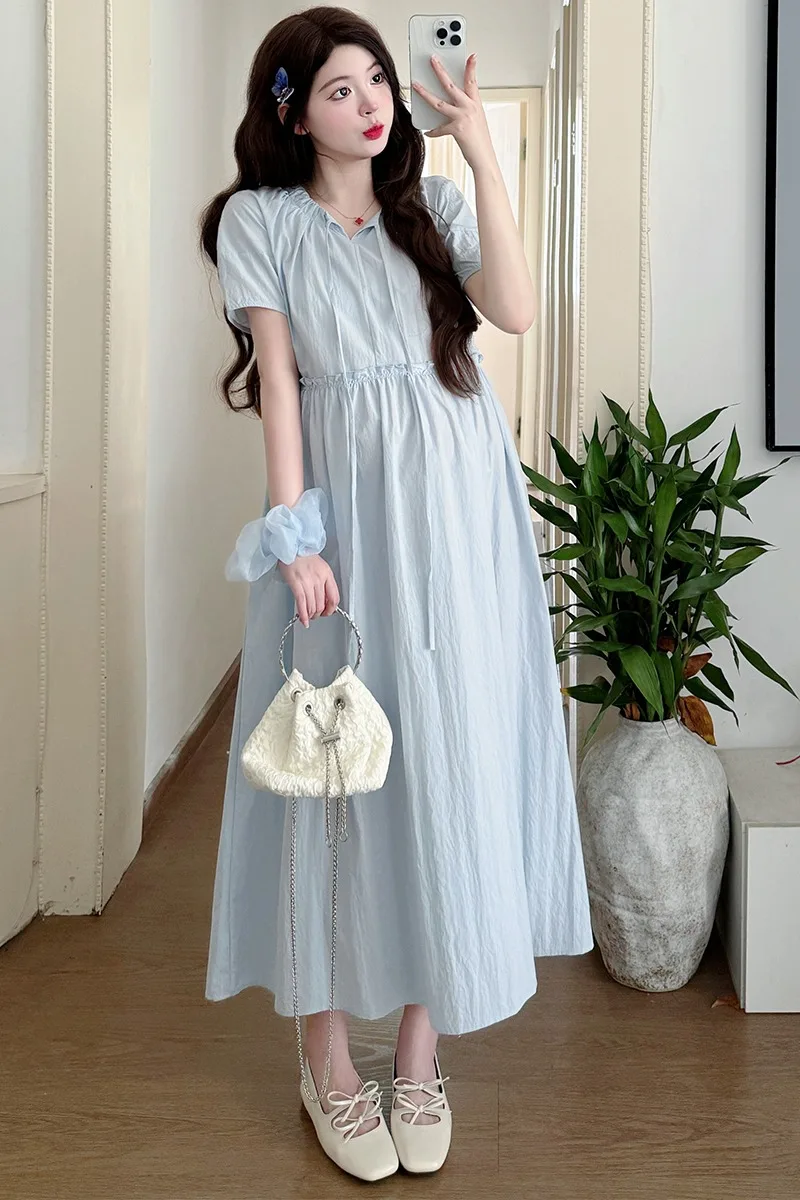 Summer Maternity Luxury Dress Puff Sleeve O-neck Button Fly Nursing Dress High Waist Pregnant Woman Ball Gown Party Dress Cute - AliExpress 1501 Summer Maternity Luxury Dress Puff Sleeve O-neck Button Fly Nursing Dress High Waist Pregnant Woman Ball Gown Party Dress Cute - AliExpress 1501