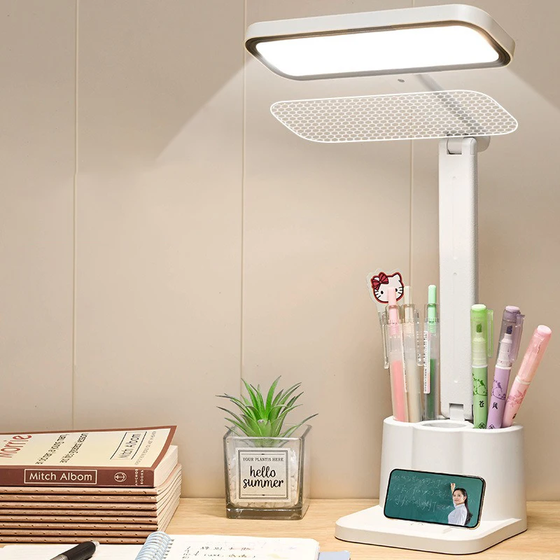 Imagem -03 - Led Dimmable Touch Night Light Desk Lamp Níveis Usb Recarregável Proteção para os Olhos Lâmpada de Mesa Dobrável para Quarto Mesa de Cabeceira