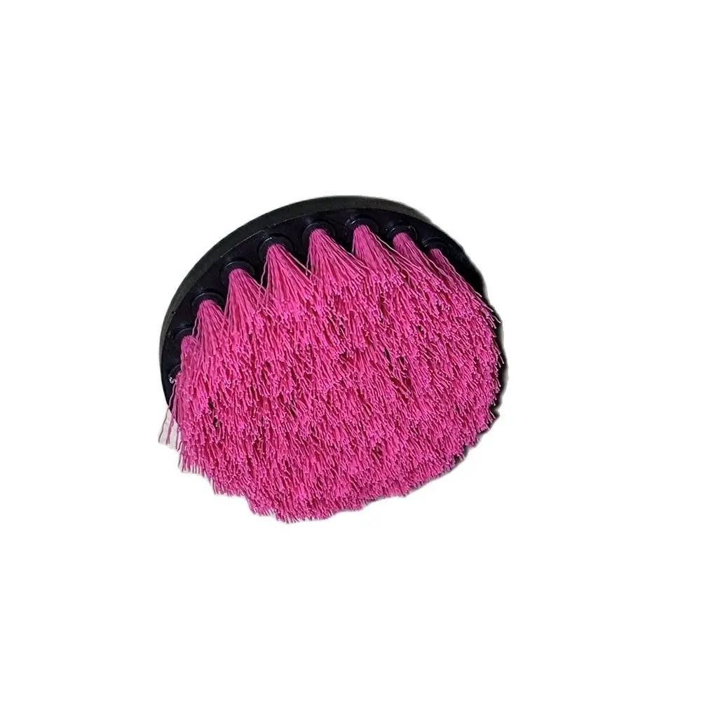 Pink soft brush heads for screwdriver and drill for dry cleaning brush for cleaning, a set of brush heads, brush on srewdriver