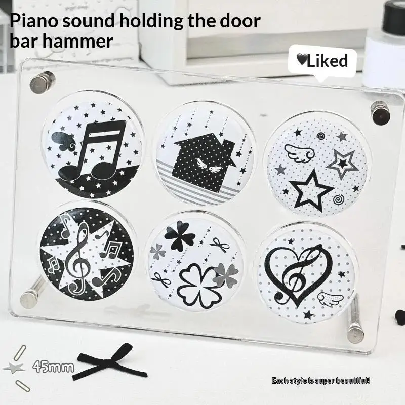 Cartoon Kpop Enamel Pins 4Pcs Set Cute Ins Style Wings Musical Note Badge Brooches for Backpack DIY Decor Birthday Gift for Gir
