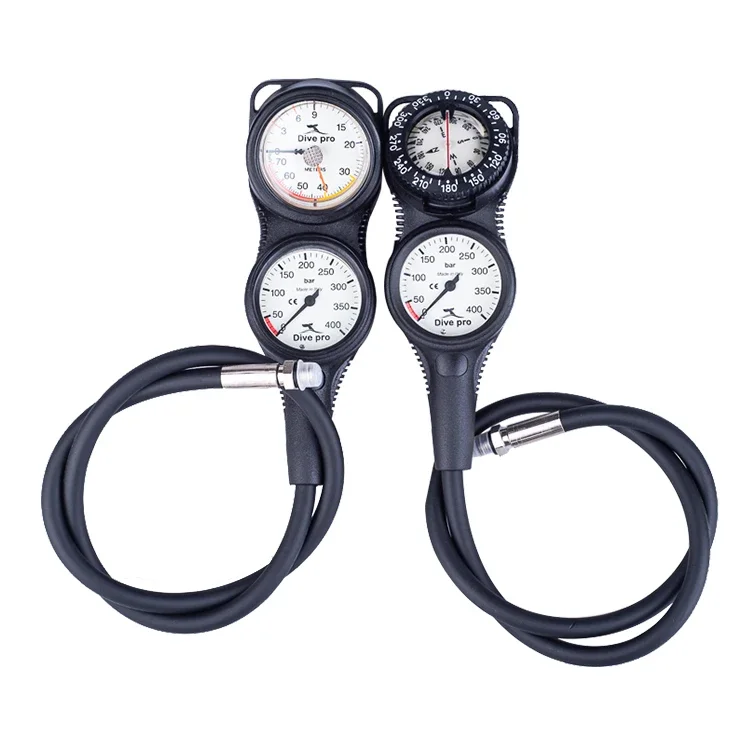 YYHC-Two in line gauge Pressure and  Compass with high pressure hose  for diving