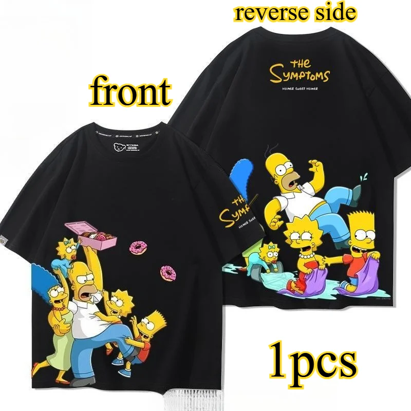 The Simpsons short-sleeve Bart Homer Simpson new creative cartoon fashion personality high-quality summer comfortable T-shirt view 6