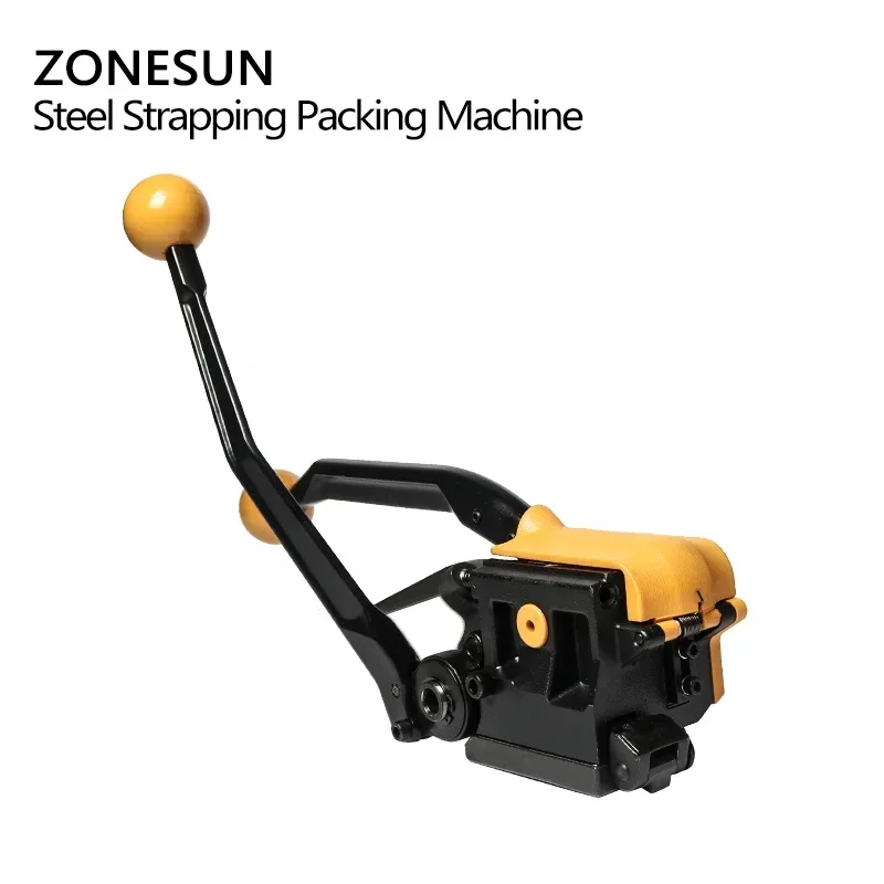 ZONESUN Manual steel strapping tool A333 Buckle Free Sealless Handheld steel strapping machine for 13/16/19 mm steel strip strap