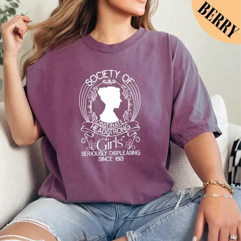 Society Of Obstinate Headstrong Girls T Shirt Strong Girl Jane Austen For Her Feminist