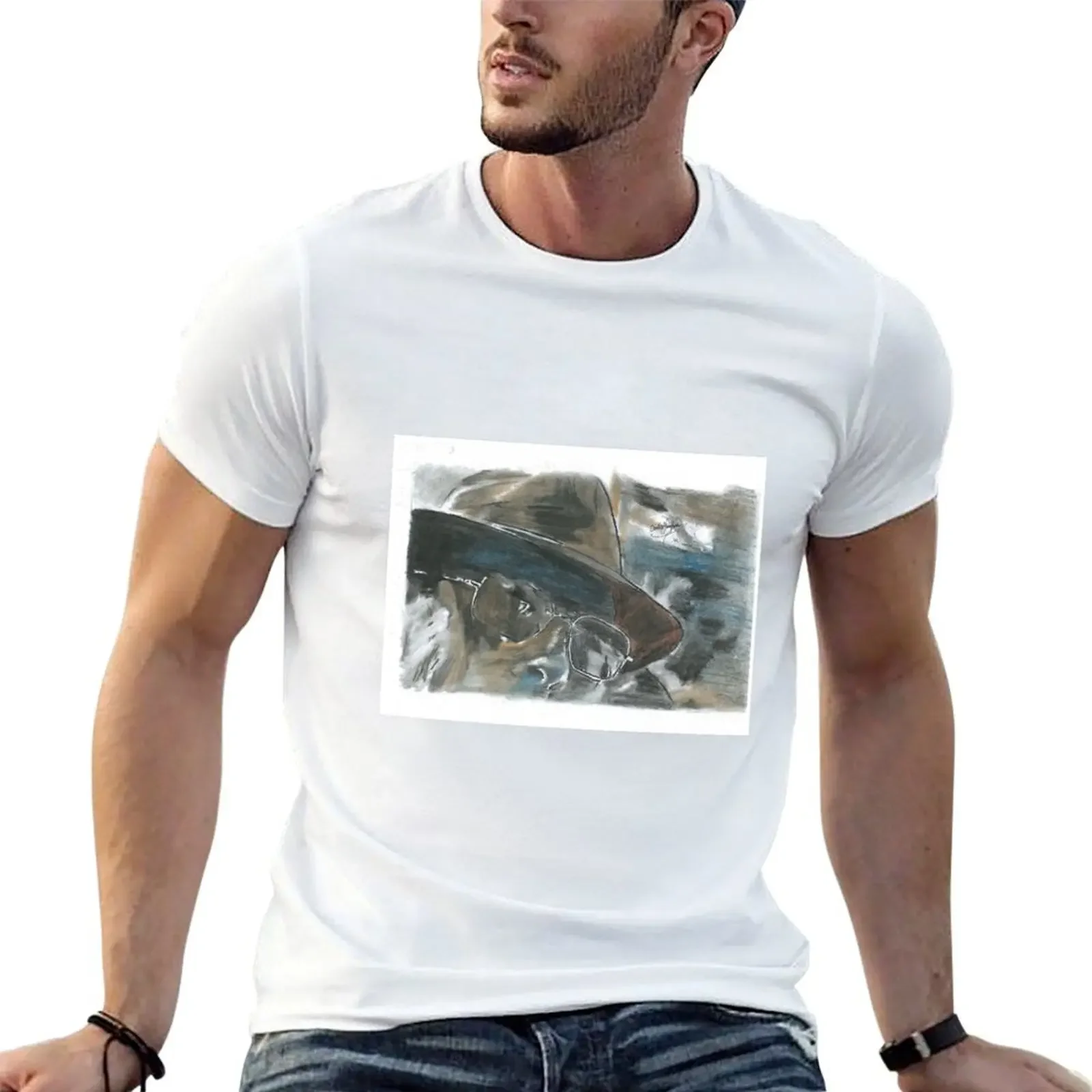 Raymond Reddington Charcoal Drawing T-Shirt customs sweat mens designer clothes