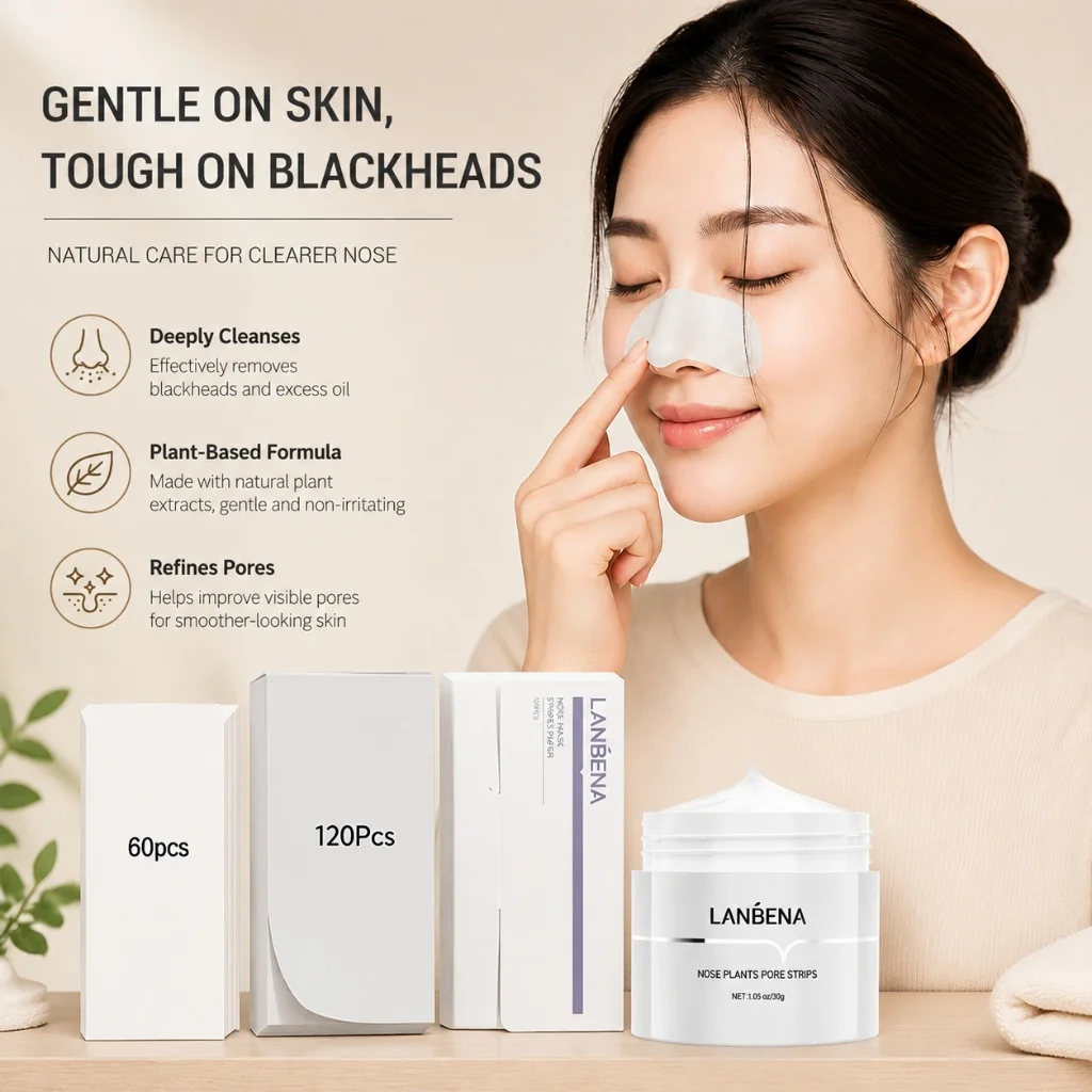 Nose Plants Pore Strips Aloe Vera Deep Cleansing Nose Mask Unclog Pores Oil Control Improve Blackheads Look Nose Skin Care 180Pc