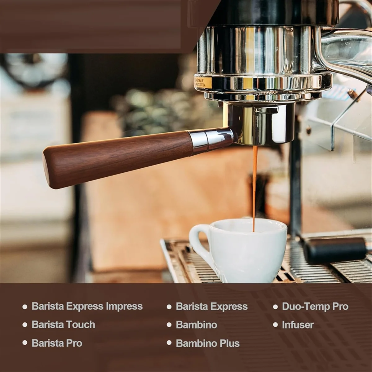 54 mm Bottomless Portafilter with Puck Screen, for Breville Barista Express Machines,Stainless Steel Portafilter