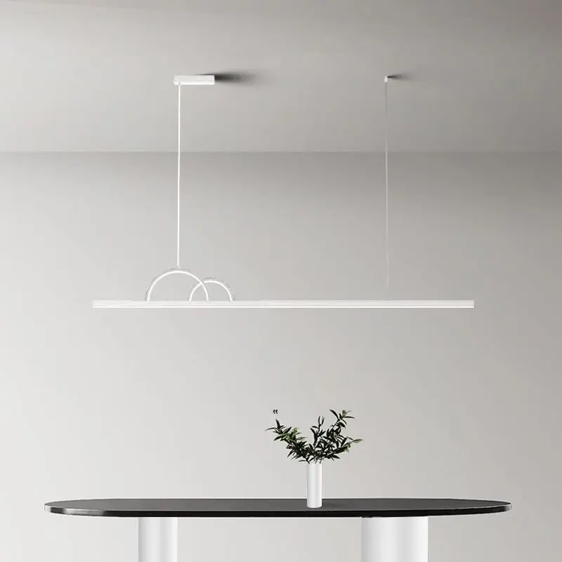 

SANDYHA Modern Aluminum Pendant Light Chandelier Acrylic Strip Design Living Room Dining Table Stylish Lighting Fixture