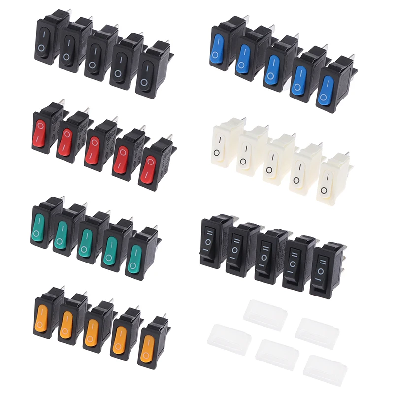 

5pcs KCD1-110 9.5x2mm Rocker Switch ON/OFF 2 Pin Instrument Power Switch Toggle Switch Circuit Waterproof