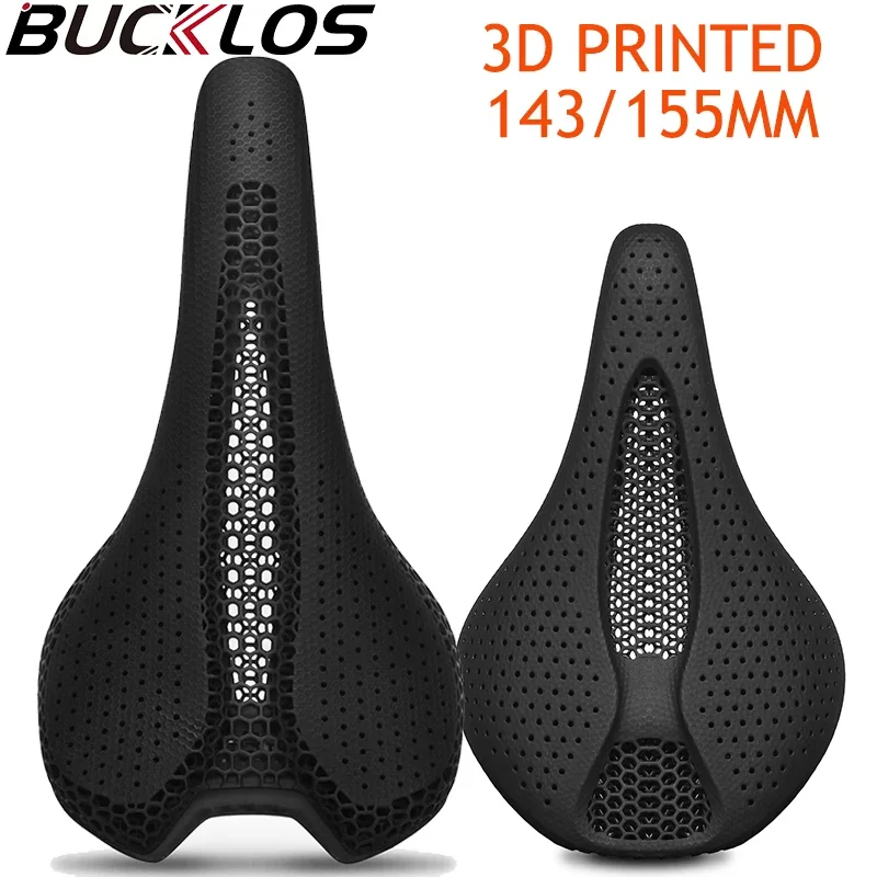 AliExpress BUCKLOS 3d Bicycle Saddle Carbon 3D Printed Saddle 143MM 155MM Bicycle Seat Road MTB Seat Cushion Nylon Racing Saddles