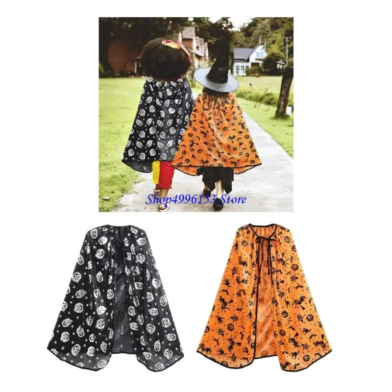 Q0ke Kids Witch Witch Trang phục Trang phục Wizard Cape Witch With Hat Headband và chổi cho các bữa tiệc theo chủ đề Cosplay