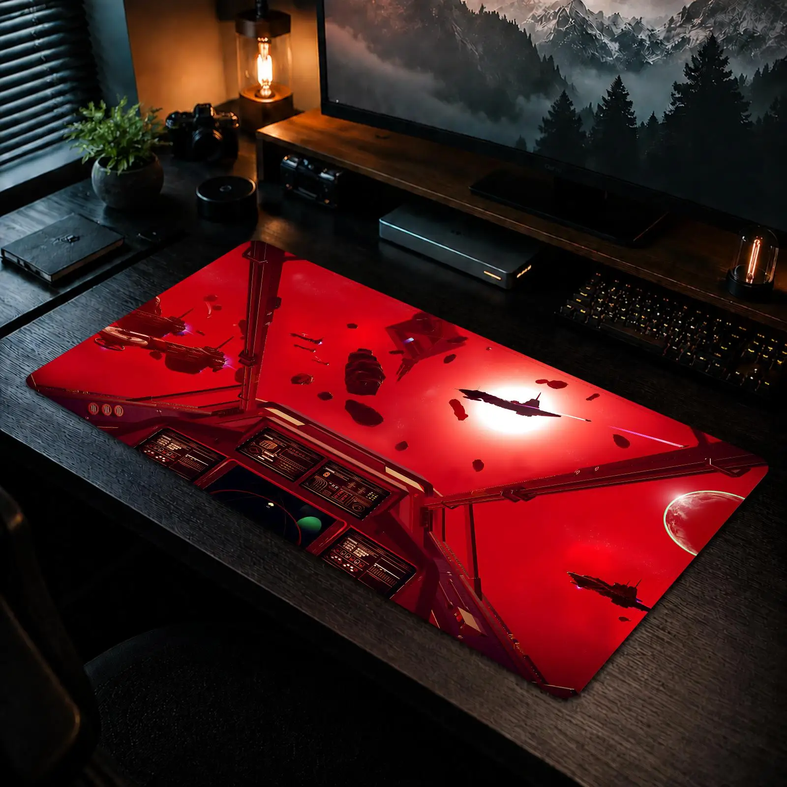 Space No Mans Sky Mouse Pad Gaming office Non-slip Desk Mat Diy Mousepad Large Game Keyboard overlock