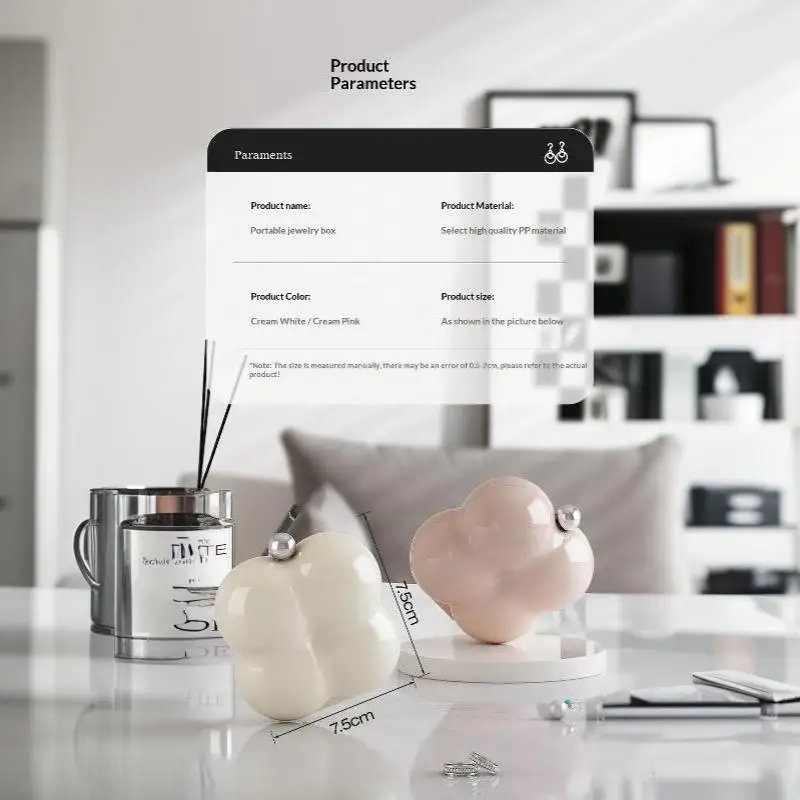 Luxuriöse, wolkenförmige, versiegelte, tragbare Plastikbox für Schmuck, Pillen, Medikamente, Ringe, Ohrringe – Detail 15
