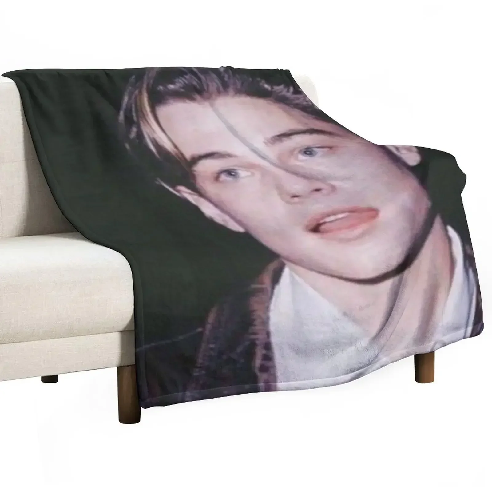 Leo DiCaprio Throw Blanket warm for winter Cute Plaid Single Luxury Throw Hairy Blankets For Bed Blankets